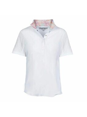 Ovation Ellie Child's Tech Show Shirt Short Sleeve - Tropical Palms XL